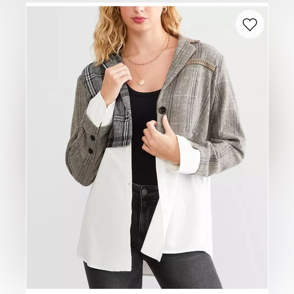 Mystree Mixed Print Button-Down Shirt or Blazer/ Size small/ NWOT - Picture 1 of 11